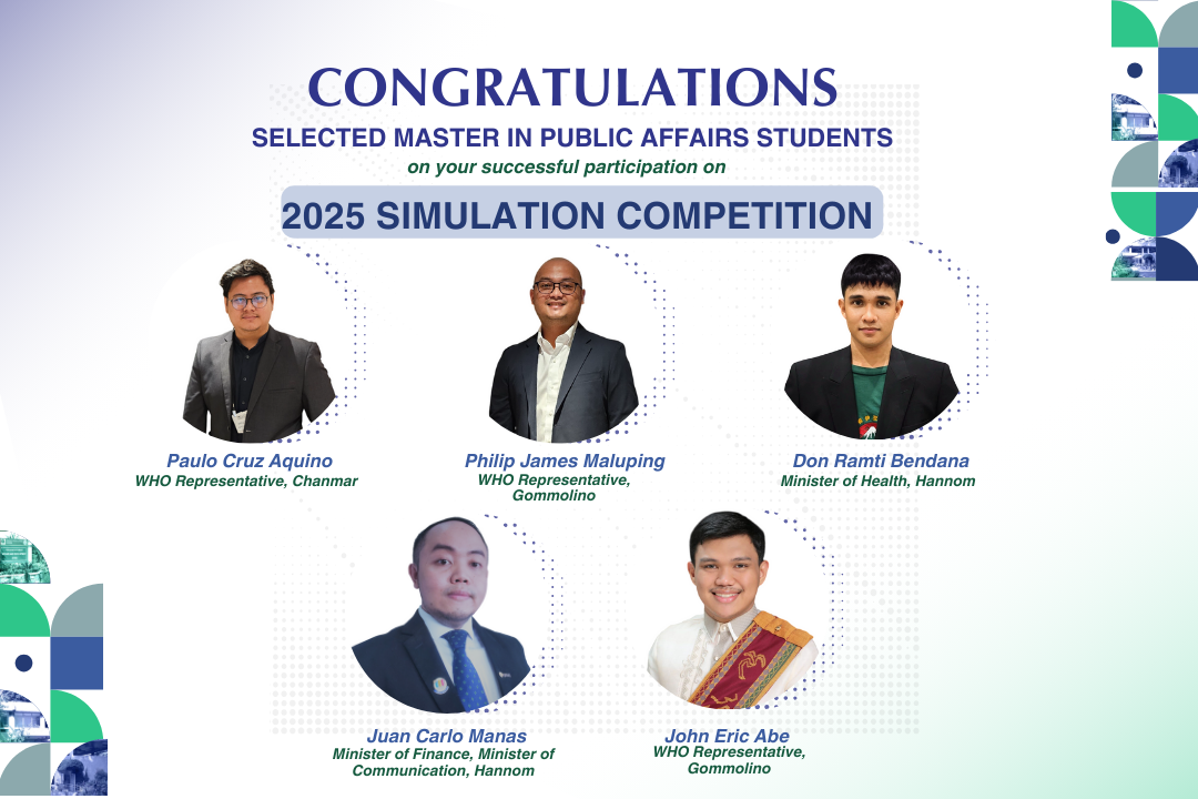 Five MPAf Students Represent UPLB in 2025 NASPAA Simulation Competition